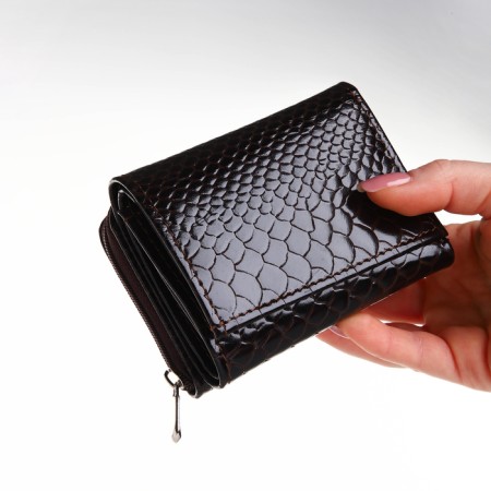 Women's wallet with lightning, brown color-7