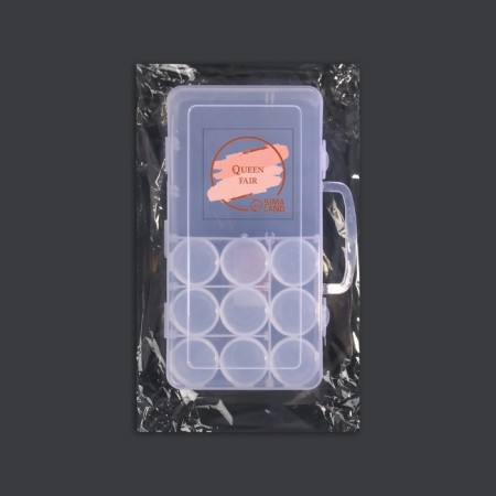 A set of jars for decor, 9 pcs, in the organizer, 40 ml, 26 × 13 × 6 cm, the color is transparent-4