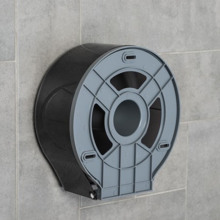 Toilet paper dispenser 28 × 27.5 × 12 cm, sleeve 6.5 cm, plastic, black color-4