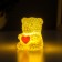 Nightlight "Bear with heart" 2W Led LR44 white 4.5x6x7cm