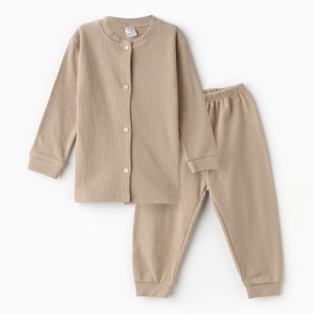 Kit (blouse, trousers) children, beige color, height 92 cm