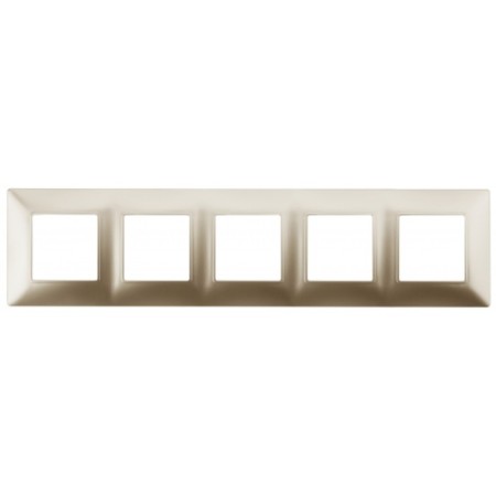 Frame for a circuit breaker for 5 posts, era Elegance, champagne