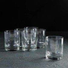 A set of low glass glasses of ISLAND, 300 ml, 6 pcs