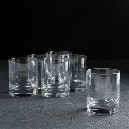 A set of low glass glasses of ISLAND, 300 ml, 6 pcs