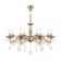 Suspended chandelier Citilux "Carmen" CL404183, 80x80x60 cm, 8x60W, E14, brown color