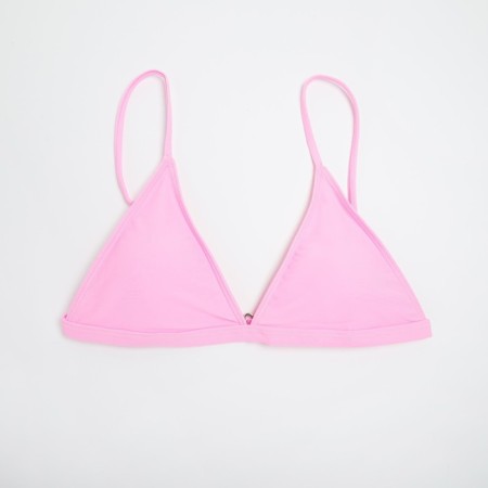 Top bathing female with triangular minaku cups, color pink size 46-4