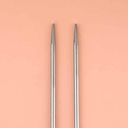 Knitting needles, straight lines, d = 3 mm, 35 cm, 2 pcs-2
