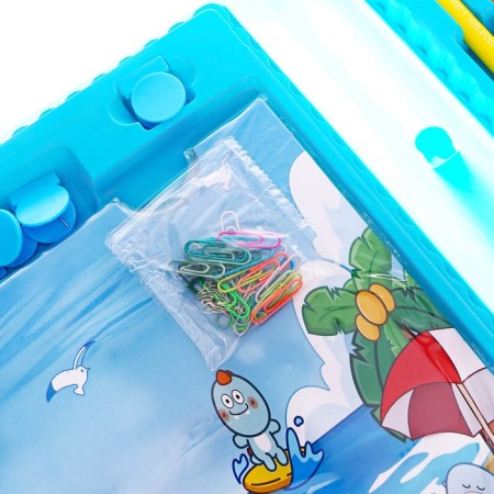 Set for drawing animals blue-11