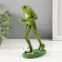 Souvenir Polystone "Frog plays football" 17x6.5x10.5 cm