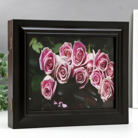 Key "Pink Roses" Wenge 26.5x31.5x4.5 cm
