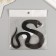 Adhesive -based decor "snake" foam glitter 8x9 cm black