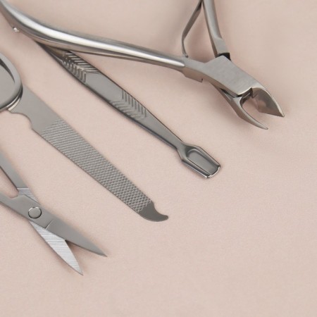 Manicure set "Metallic", 8 items, in a case, bronze color-6