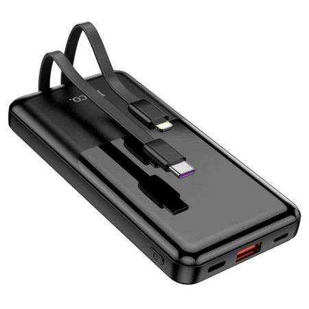 External battery Hoco Q9 Pro, PD20W/Qc3.0, 10,000 mAh, USB, 3 A, display, Type-C, Lightning-2