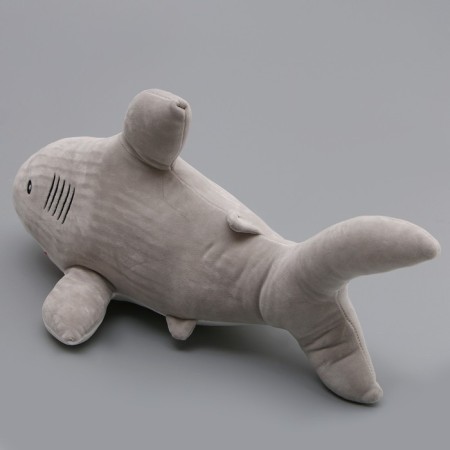 Soft toy "Shark", 55 cm, gray color-3