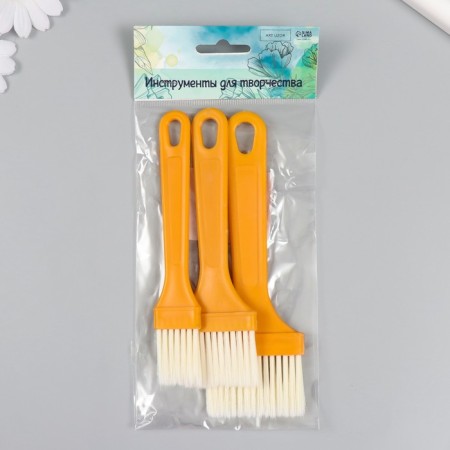 Set of brushes plastic nr 3 pcs. 18.5x9 cm, 17x5 cm, 14.5x2 cm-3