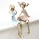 Souvenir Polystone "Children - Mischief" with a white -gold set 2 pcs 13x15.5x32 9x19x34 cm