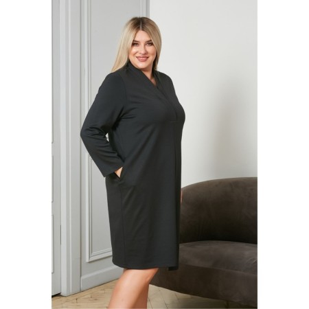 Female dress, size 58, black color-2