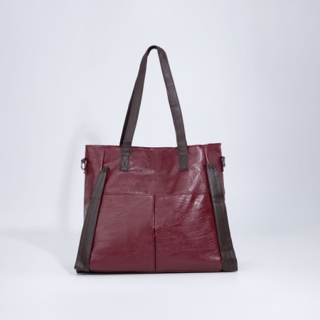 Zipper bag with zipper, burgundy color