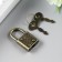 Lack with a key for the casket metal set 5 pcs C286 bronze 3.1x1.7 cm