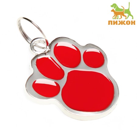 Figure addressee for engraving "paw", 2.6 x 3.2 cm, red