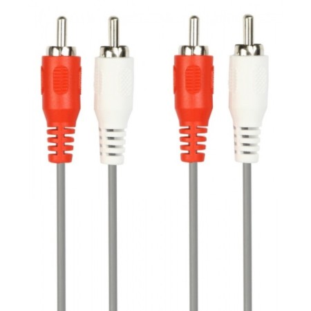 Audio/video cable Smartbuy, 2xrca (M) -2xrca (M), 5 m, gray