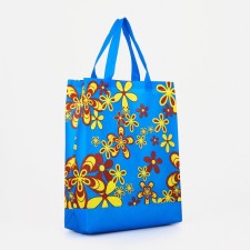 Household bag without fastening, blue color