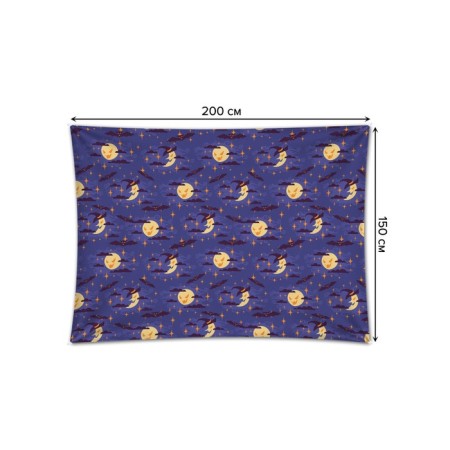 Decorative panel with photo printing "Cunning Moon and Month", horizontal, size 150x200 cm-1