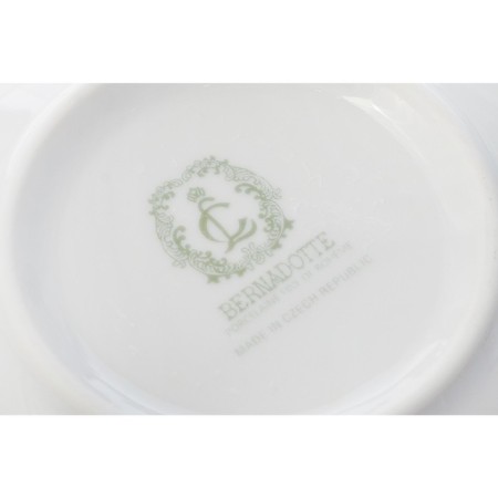 BERNADOTTE sketlate with a handle, decor "Wild rose, gold layer"-1