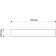 Glass Domino shelf, 12x70 cm, matte