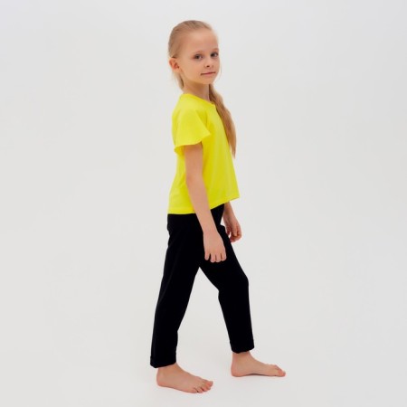 Футболка для девочки MINAKU, цвет лимонный, рост 122 см-1