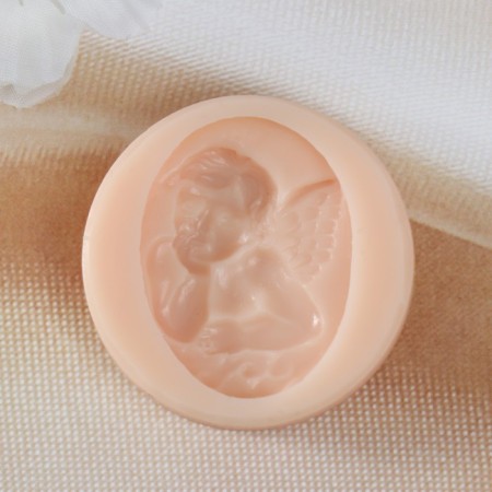Mold Silicon "Angel in Oval" 3.9x2.9x0.5 cm-1