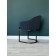 SHELL chair, 56 × 63 × 83 cm, blue color, black frame