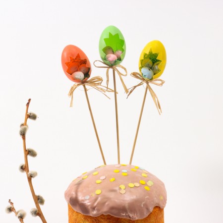 Decor on the Easter "Eggs" stick 3pc 4x12.5x25 cm