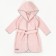 Baby robe with a hood Waffle, height 110-116 cm, pink color