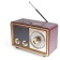 Radio receiver portable signal BZRP RP-324BT brown/beige USB SD/Microsd