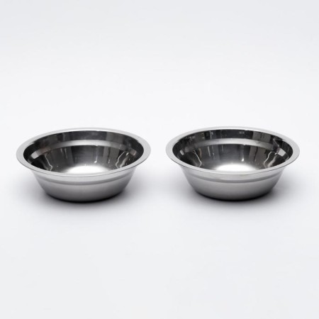 A set of 2 bowls on a stand, 2 x 500 ml, black stand-3