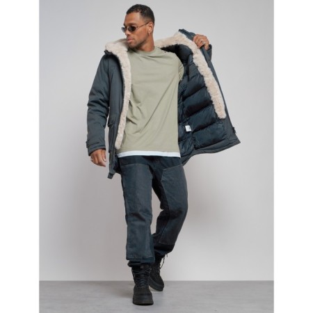 Winter male park, size 56, dark gray color-10