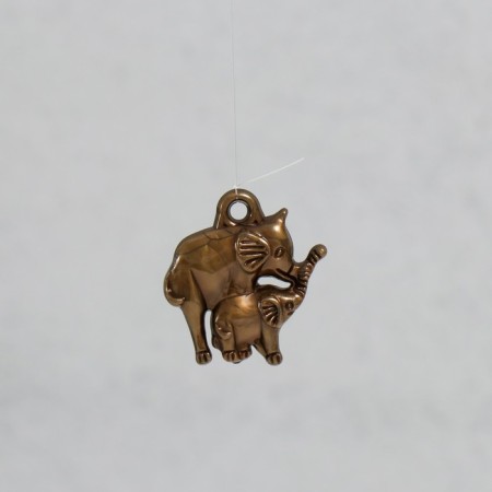 Wind Music Metal "Elephants" 4 tubes 1 figure 57 cm-3