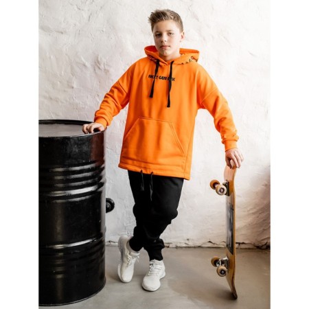 Hugs for the boy "Happy", height 158 ​​cm, orange color