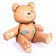 Foil ball 30 "Happy Bear", matte, beige color