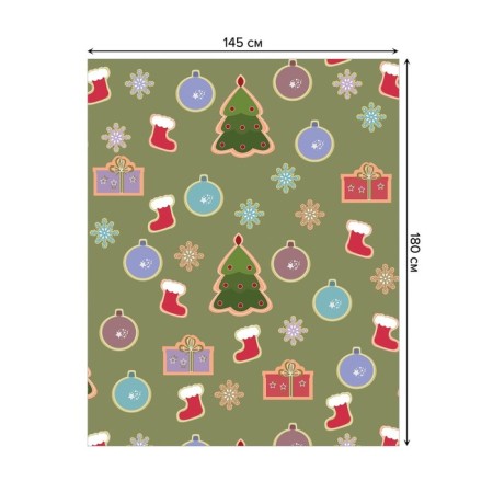 The tablecloth on the table “Ready for the holiday”, rectangular, Saten, size 145x180 cm-1