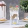 Candle in the Manhattan cake, number "2", white with gold, 5 cm