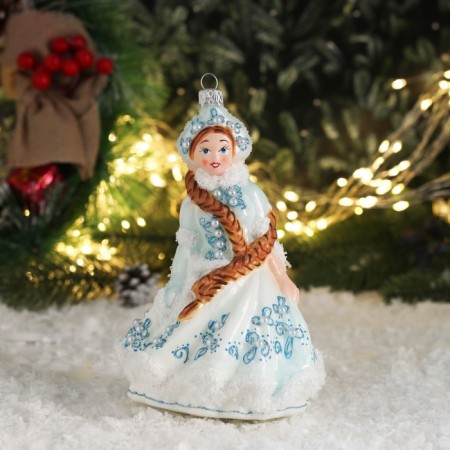 Christmas decoration "Snow Maiden with braids" 17.50 cm-3