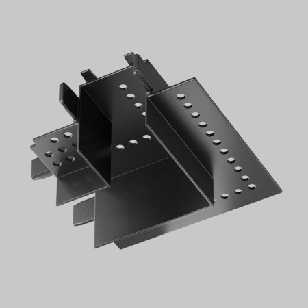 Corner Connector for the built-in track system Technical TRA084CL-12B, 7.8x7.8x3.45 cm, black color is black-1