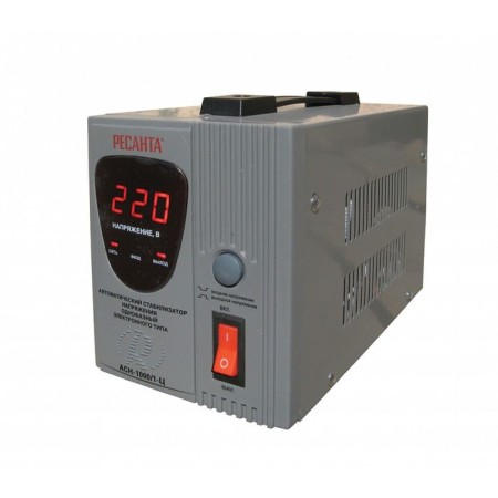 The voltage stabilizer ASN-1000/1-z electronic, single-phase, gray