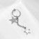 Piercing in the ear "Star" duet, d = 12 mm, color silver