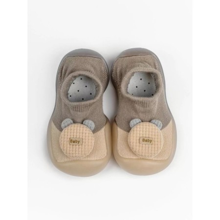 Boots-knees children's first step pure toys with a breathing sole, size 24, beige color-3
