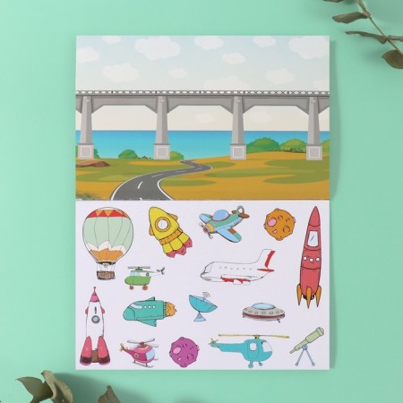 Stickers in the book "Technique" + 3 backgrounds 20.7x14.2 cm-5