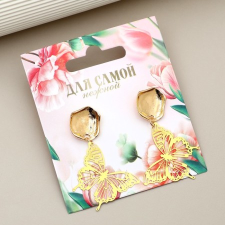 Earrings "for the most tender", 2.5 x 4 cm-2