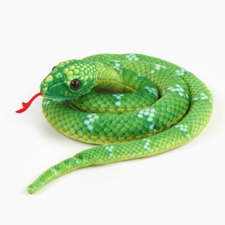 Soft toy "Snake", 19 cm/80cm, green color-6